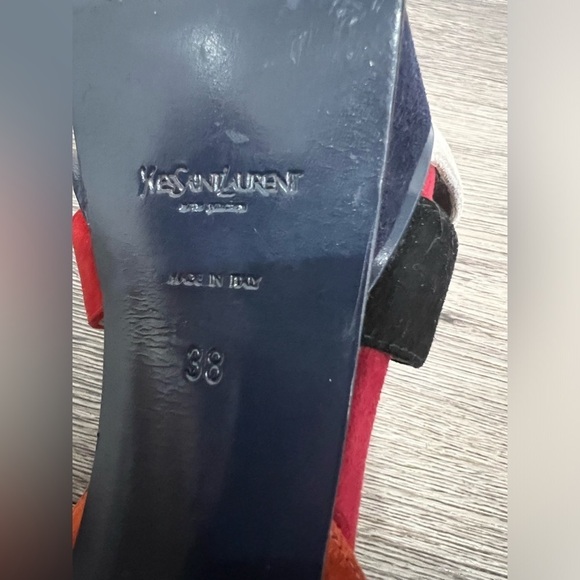 Yves Saint Laurent Multicolor Strappy Heels - Picture 2 of 7